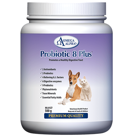 Probiotic8Plus_Cats_Omega Alpha Probiotic 8 Plus_500 g, Jar