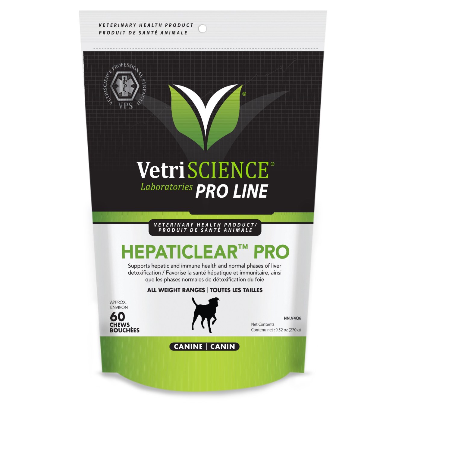 128263_Dogs_VetriScience Hepaticlear Pro Dog Chews_60 chews, Bag