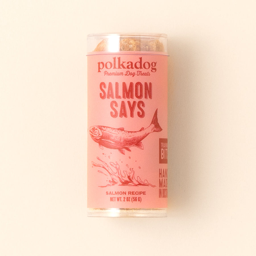 DD1230_Dogs_Polkadog Salmon Says Training Bits_Mini Tube, 56 g (2 oz)