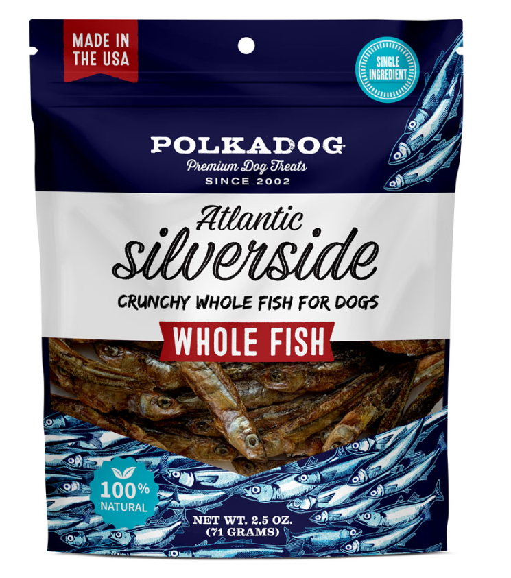 DT1220_Dogs_Polkadog Atlantic Silverside Crunchy Whole Fish_71 g
