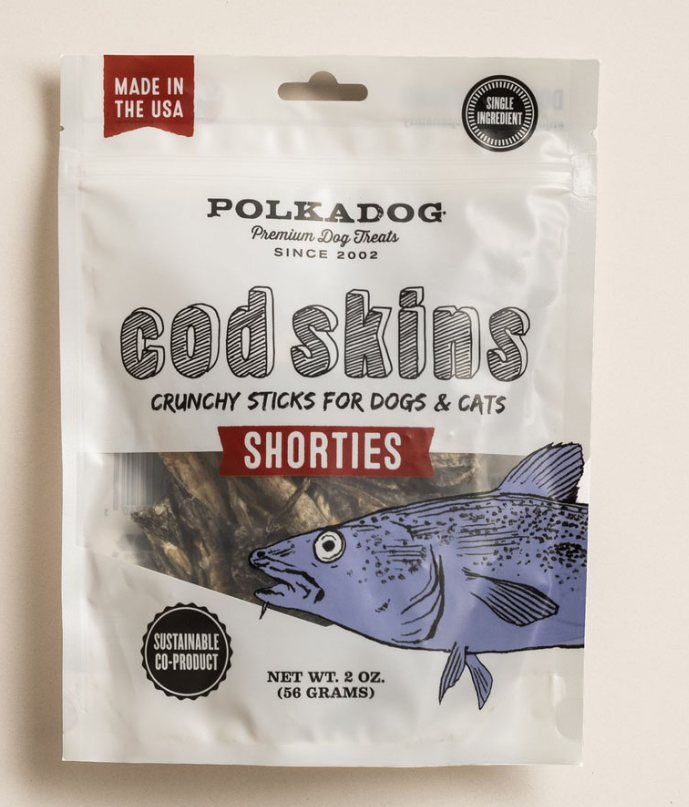 DT1192_Dogs_Polkadog Cod Skin Jerky Shorties_56 g