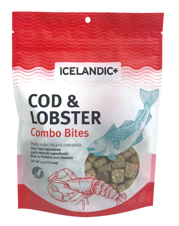 DD5130_Dogs_Icelandic+ Combo Bites Pure Fish Treats for Dogs_Cod & Lobster, 85 g