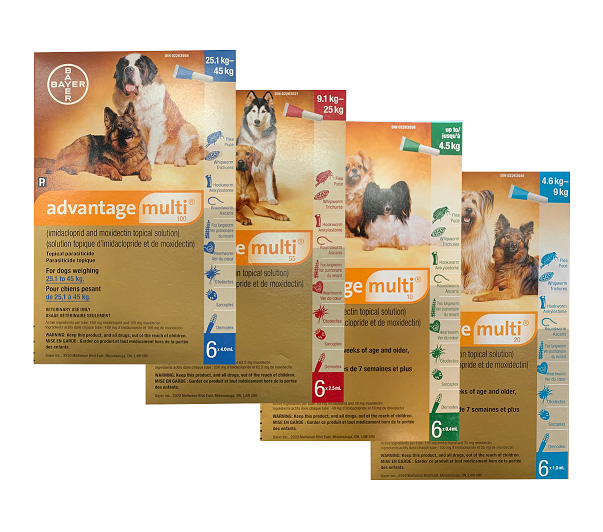 Advantage Multi For Dogs Dosage Chart